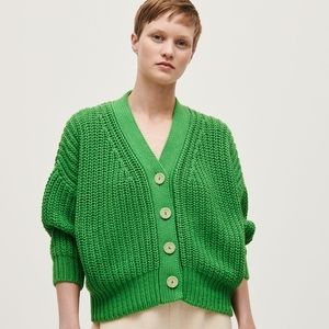 Babaa Cardigan no 18 Wild Fern - Cotton, EUC